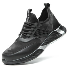 Load image into Gallery viewer, Men&#39;s Black Safety Steel Toe Sneakers Teenro | N3
