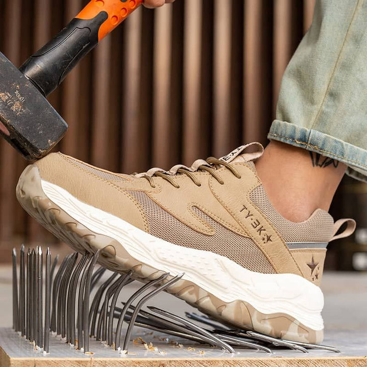 Men's Steel Toe Shoes Anti-puncture Work Shoes Anti-smash Breathable | XD2088
