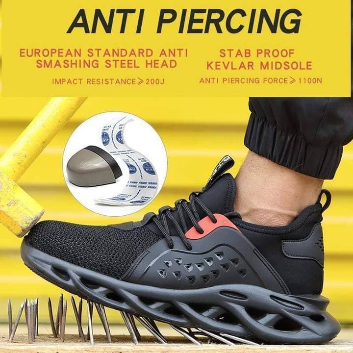Men's Women's Steel Toe Shoes Anti-puncture Work Shoes Anti-smash Breathable | 808
