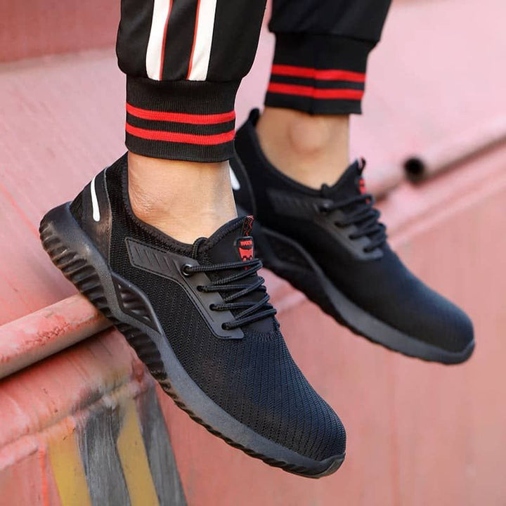 Mens Black Steel Toe Work Shoes Safety Shoes | 305