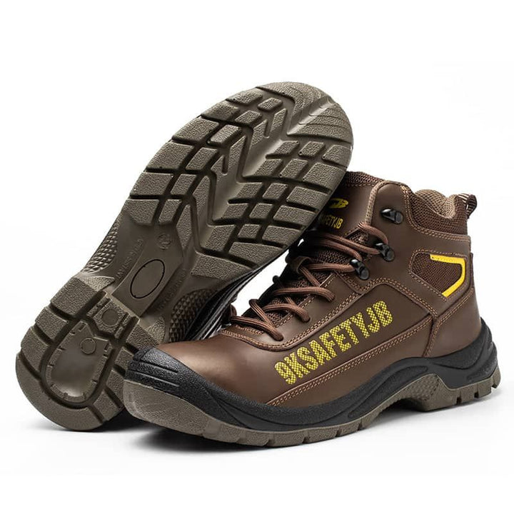 Mens leather work boots Waterproof steel toe boots Indestructible boots | JBZS013