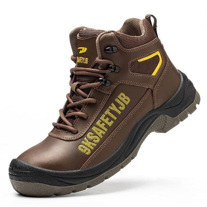 Mens leather work boots Waterproof steel toe boots Indestructible boots | JBZS013