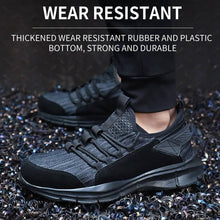 Cargar imagen en el visor de la Galería, Non Slip Work Shoes Safety Shoes Industrial Black Breathable Large Size | 1017
