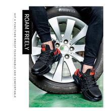 Cargar imagen en el visor de la Galería, Safety Boots with Steel Toe Lightweight and Durable Protective Footwear fashion steel toe sneakers |026

