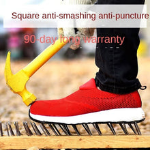 Carica l&#39;immagine nel visualizzatore Galleria, Steel Toe Cap Anti-Smashing Anti-Penetration Breathable Work Shoes WD682
