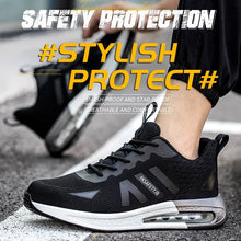 Laden Sie das Bild in den Galerie-Viewer, Steel Toe Shoes for Safety Work Shoes Slip Air Cushion Tennis Shoes 9KV | JB9192
