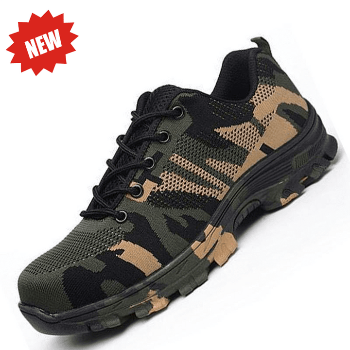 Teenron On Slip Shoes Safety Shoes Camouflage Color Work Shoes Indestructible | 526 - teenro