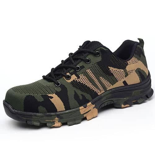 Teenron On Slip Shoes Safety Shoes Camouflage Color Work Shoes Indestructible | 526 - teenro