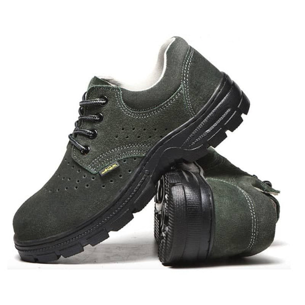Teenro Steel Toe Cap Green Utility Shoes