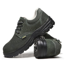 Carica l&#39;immagine nel visualizzatore Galleria, Teenro Steel Toe Cap Green Utility Shoes
