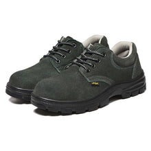 Charger l&#39;image dans la visionneuse de la galerie, Teenro Steel Toe Cap Green Utility Shoes
