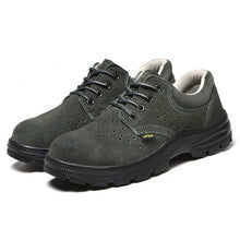 Load image into Gallery viewer, Teenro Steel Toe Cap Green Utility Shoes
