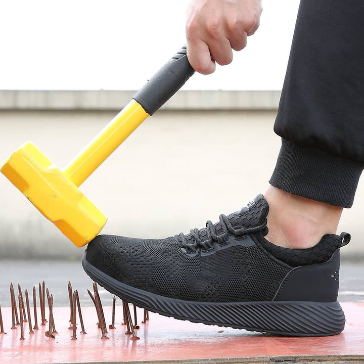 Unisex Breathable Lightweight Steel Toe Sneakers