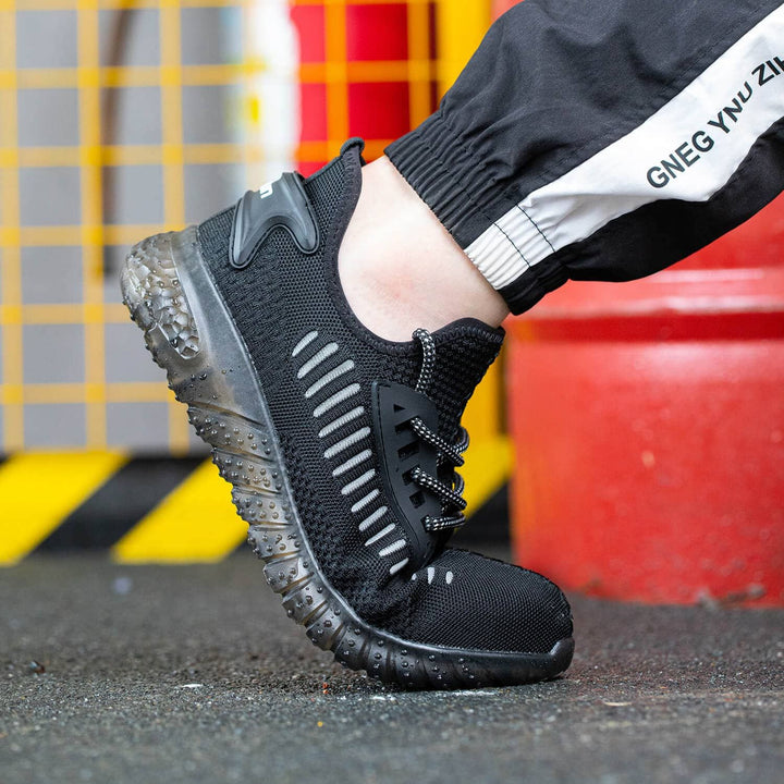 Unisex Steel Toe Non-Slip Athletic Work Shoes