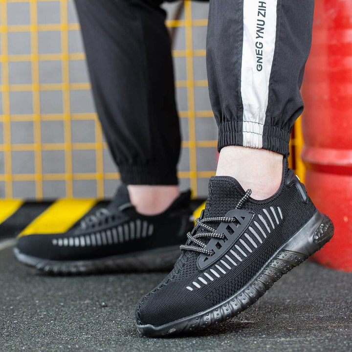 Unisex Steel Toe Non-Slip Athletic Work Shoes