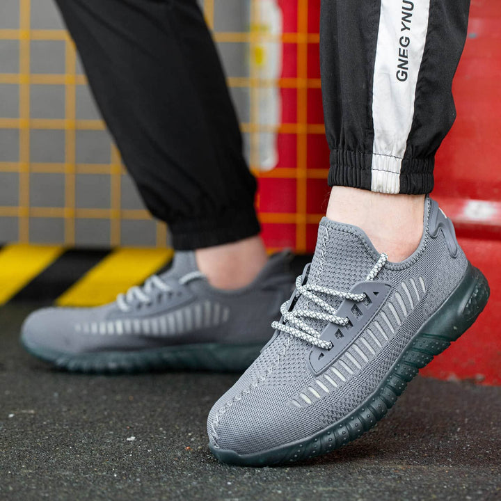 Unisex Steel Toe Non-Slip Athletic Work Shoes