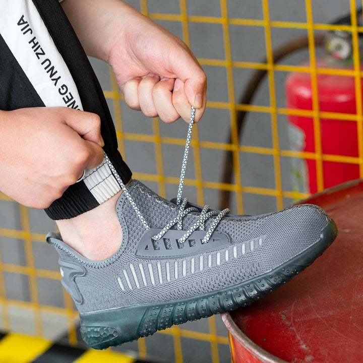 Unisex Steel Toe Non-Slip Athletic Work Shoes