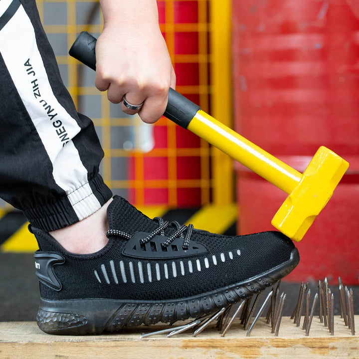 Unisex Steel Toe Non-Slip Athletic Work Shoes
