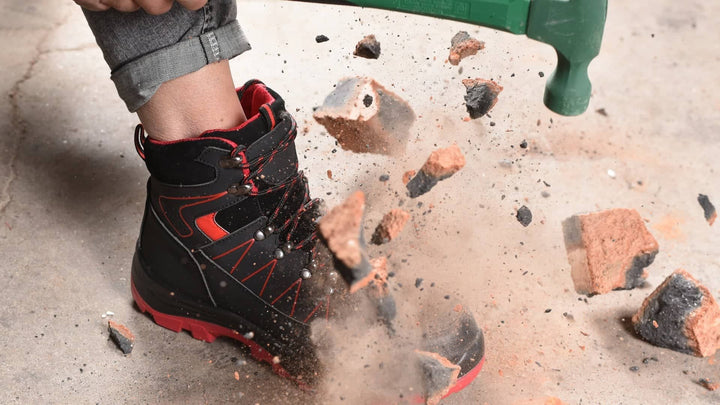 【Waterproof Steel Toe Boots 】work Shoes Anti-smashing Slip Resistant Steel Toe | Teenro 608