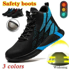 Load image into Gallery viewer, Teenro Wide Work Boots Safety Steel Toe Shoes
