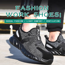 Cargar imagen en el visor de la Galería, Work Safety Toe Trail Running Work Shoe fashion steel toe sneakers | 663
