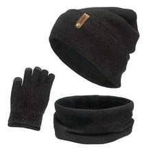 Load image into Gallery viewer, hat scarf and gloves set warm set winter touchscreen gloves
