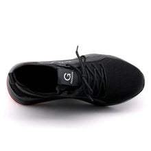 Laden Sie das Bild in den Galerie-Viewer, lightweight safety shoes Breathable Cloth Safety Shoes Steel Toe Work Shoes Unisex Black JB666
