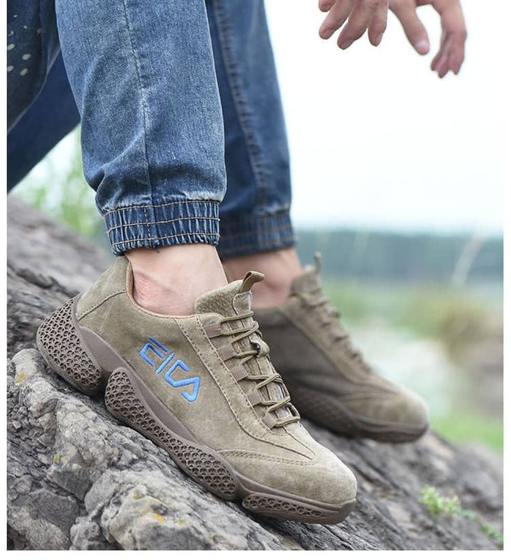 mens slip on work shoes stylish indestructible steel toe safety shoes | XD568
