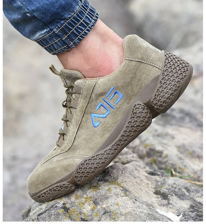 mens slip on work shoes stylish indestructible steel toe safety shoes | XD568