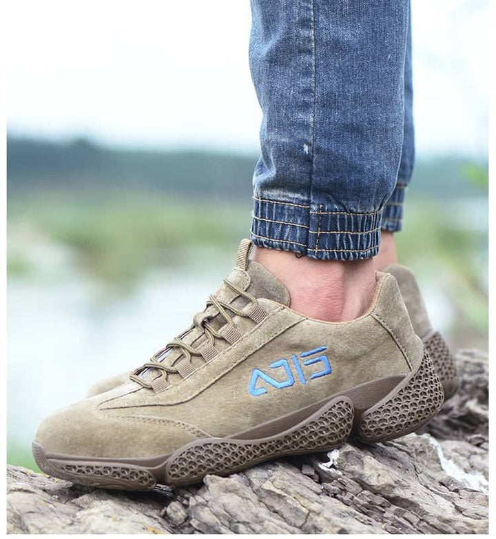 mens slip on work shoes stylish indestructible steel toe safety shoes | XD568