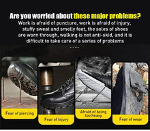 Cargar imagen en el visor de la Galería, steel toe boots work safety shoes non-slip puncture-proof | XD8876
